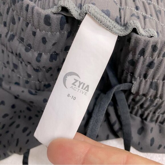 Zyia Grey Black Animal Print High Rise Activewear Joggers 8-10 - Picture 4 of 15